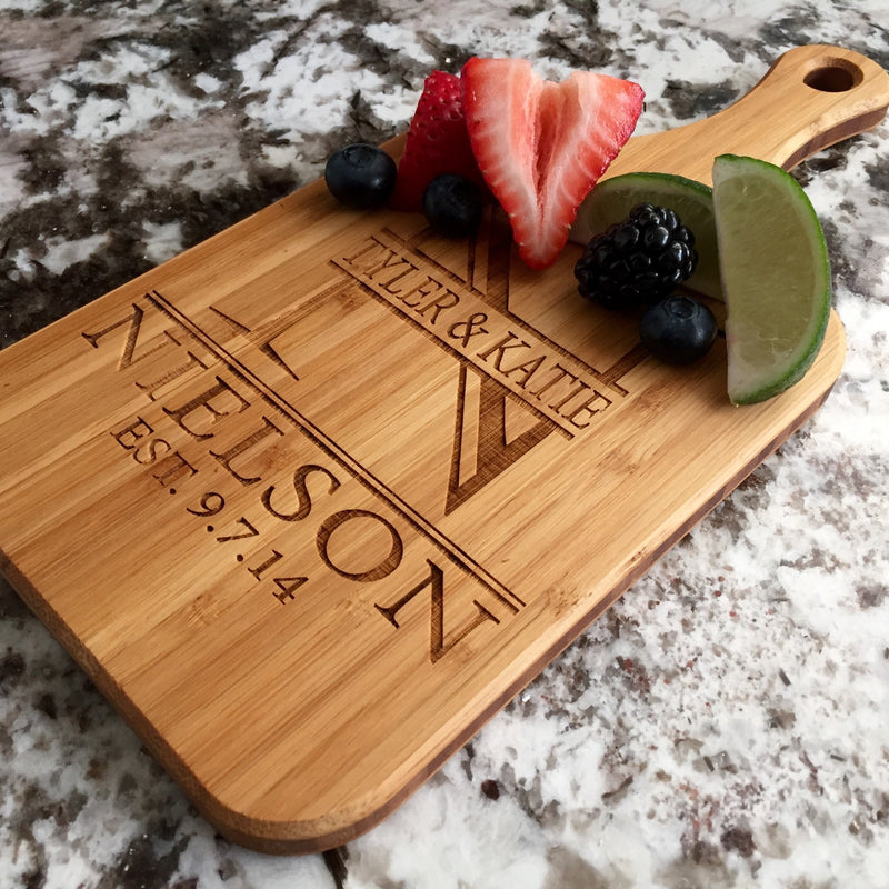 Re/Max Prestige Personalized Handled Bamboo Serving Boards - Free Shipping