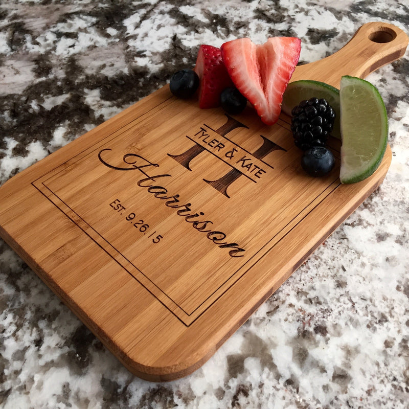 Re/Max Prestige Personalized Handled Bamboo Serving Boards - Free Shipping