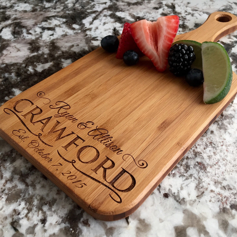 Re/Max Prestige Personalized Handled Bamboo Serving Boards - Free Shipping