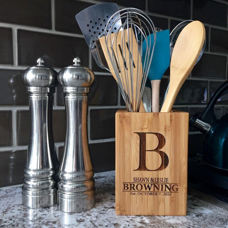 Guaranteed Rate - Bamboo Utensil Holder