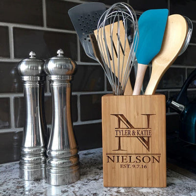 Guaranteed Rate - Bamboo Utensil Holder