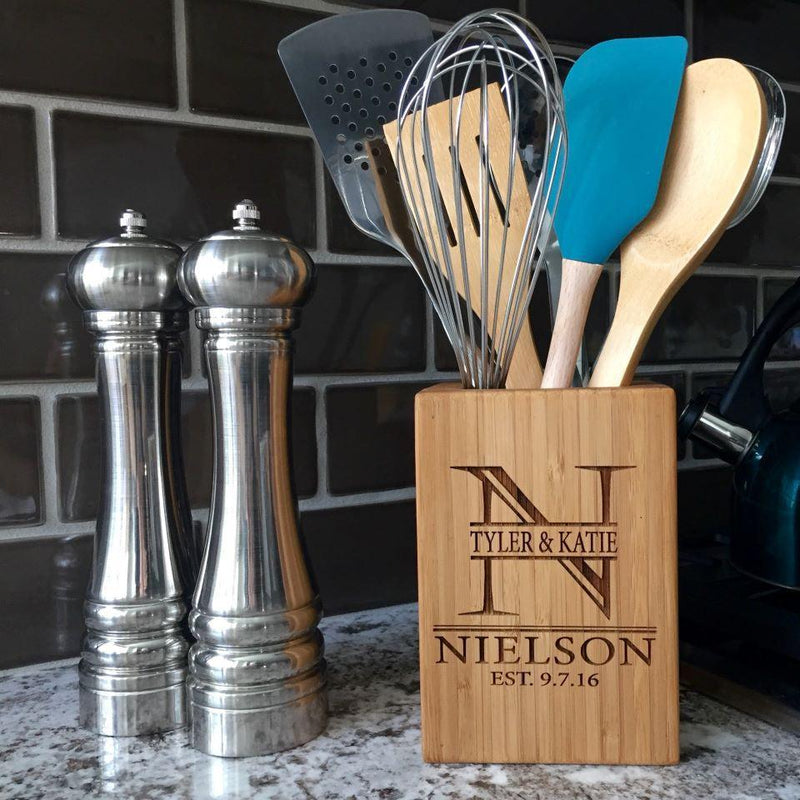Guaranteed Rate - Bamboo Utensil Holder