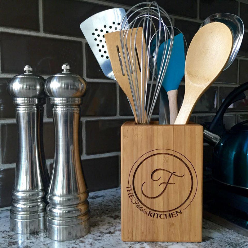 Guaranteed Rate - Bamboo Utensil Holder