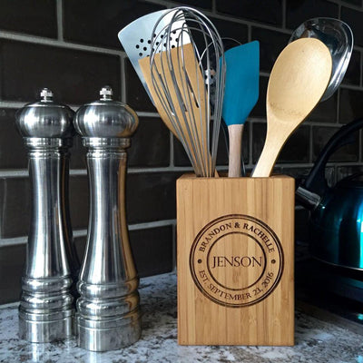 Guaranteed Rate - Bamboo Utensil Holder