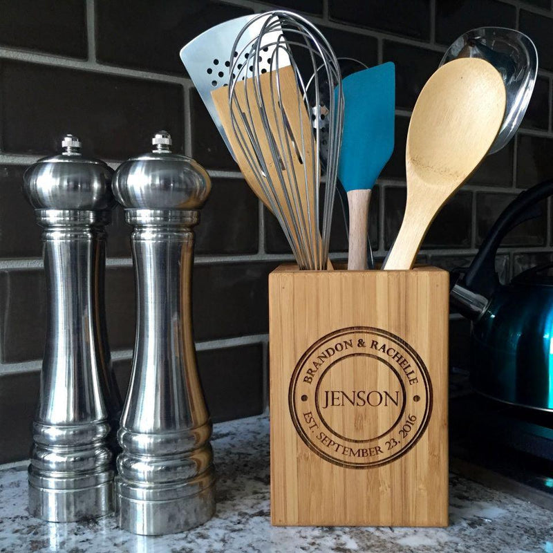 Guaranteed Rate - Bamboo Utensil Holder