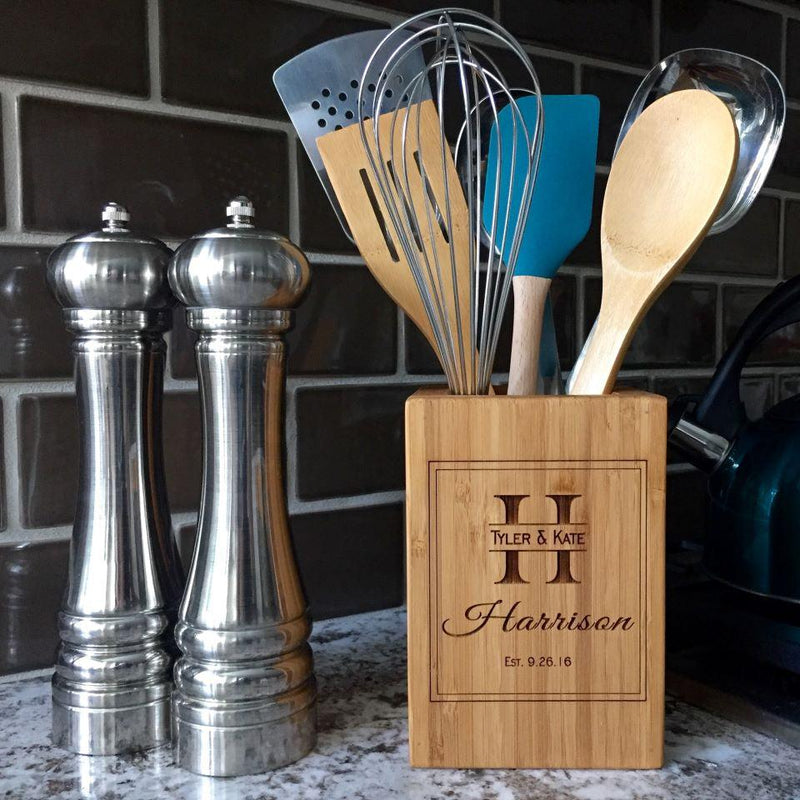 Guaranteed Rate - Bamboo Utensil Holder