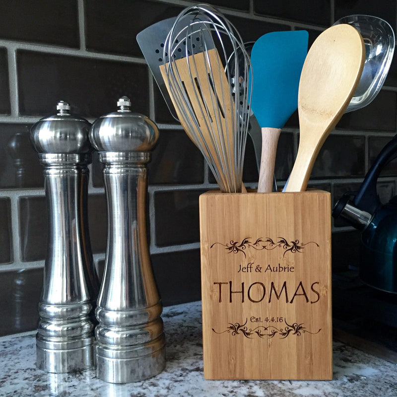 Guaranteed Rate - Bamboo Utensil Holder