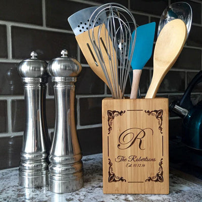 Guaranteed Rate - Bamboo Utensil Holder