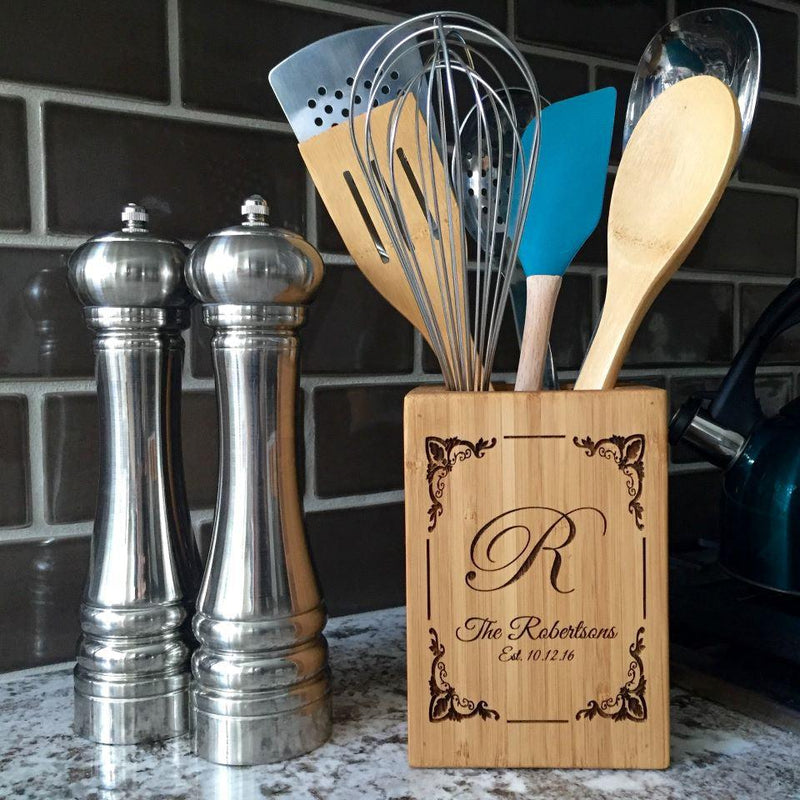 Guaranteed Rate - Bamboo Utensil Holder