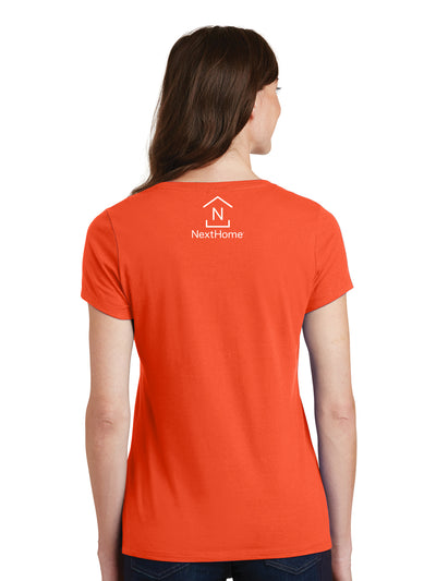 NextHome- "Realtor" - Women's V-Neck Orange