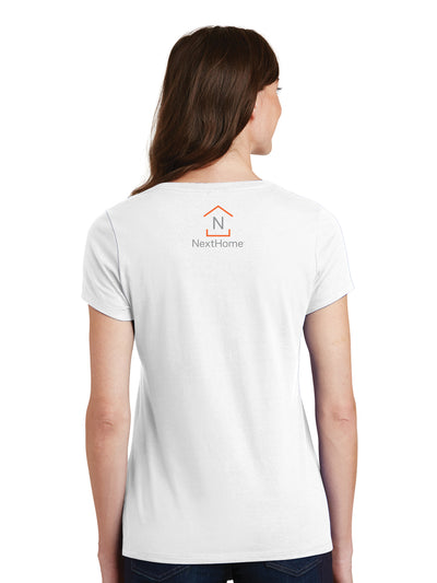 NextHome- "Luke" - Women's V-Neck White