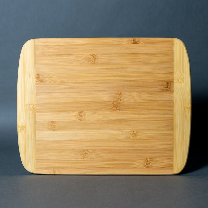 11x14 Two Tone Bamboo Cutting Board (Rounded Edge)