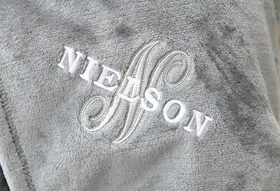 Embroidered Oversized Mink Sherpa Blankets