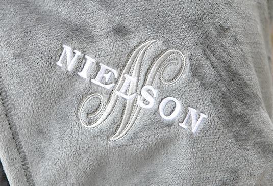 Embroidered Oversized Mink Sherpa Blankets