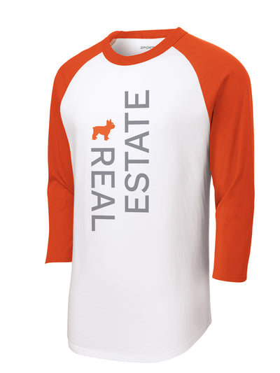 NextHome - "Real Estate" - Unisex Baseball Tee Orange Sleeves
