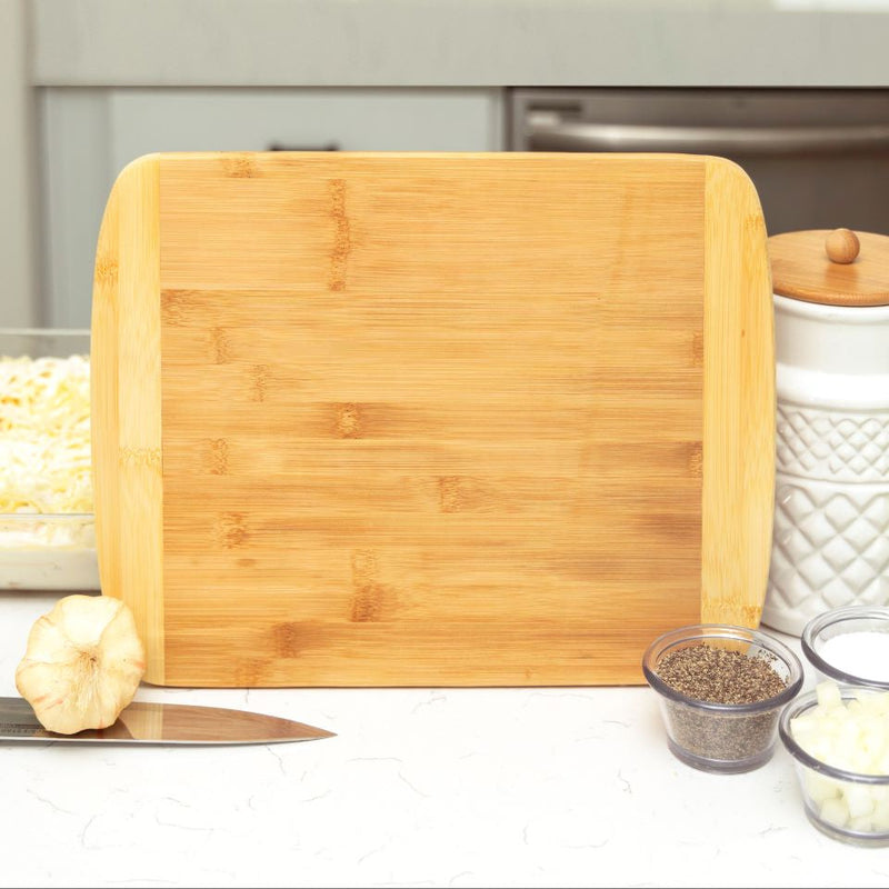 Delaware Fairway - 11x14 Two Tone Bamboo Cutting Board (Rounded Edge)