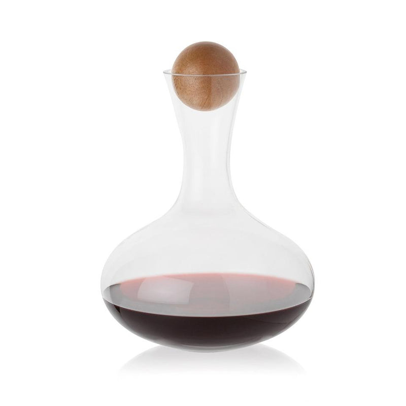 Personalized Large Wine Decanter with Rubber Wood Stopper 67 oz. -  - JDS