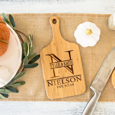 American Pacific Mortgage - Personalized Handled Bamboo Serving Boards