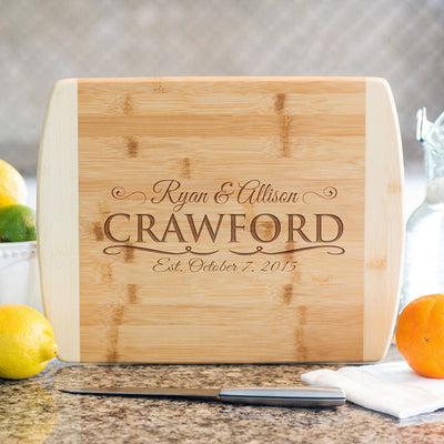 Security National Personalized Cutting Board 8.5x11 (Rounded Edge) Bamboo
