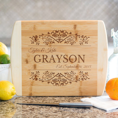Security National Personalized Cutting Board 8.5x11 (Rounded Edge) Bamboo