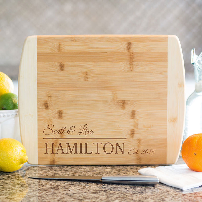 Security National Personalized Cutting Board 8.5x11 (Rounded Edge) Bamboo