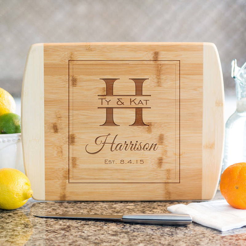 Security National Personalized Cutting Board 8.5x11 (Rounded Edge) Bamboo