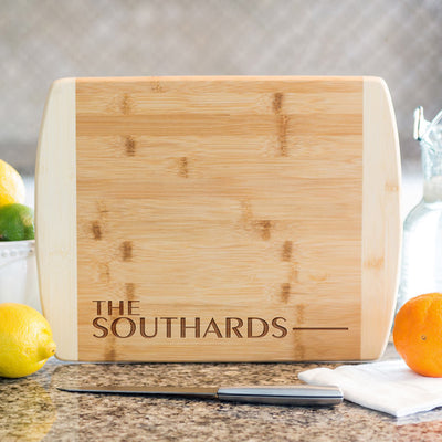 Security National Personalized Cutting Board 8.5x11 (Rounded Edge) Bamboo