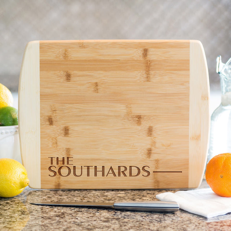 Security National Personalized Cutting Board 8.5x11 (Rounded Edge) Bamboo