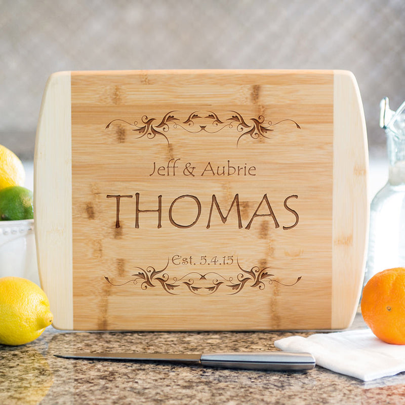 Security National Personalized Cutting Board 8.5x11 (Rounded Edge) Bamboo