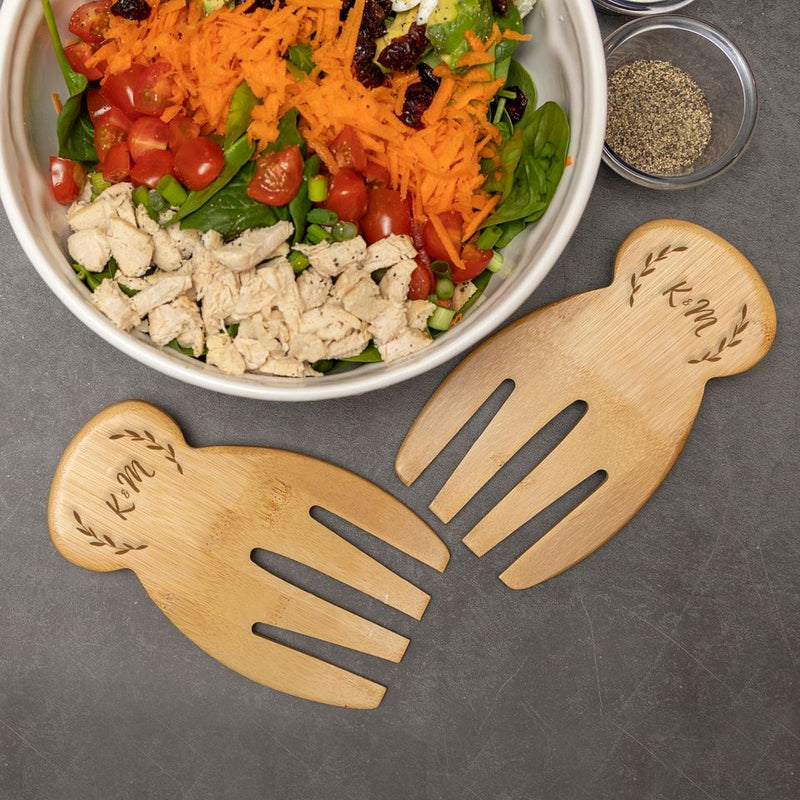 Salad Hands W/ Optional Wooden Bowl