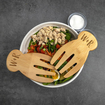Salad Hands W/ Optional Wooden Bowl