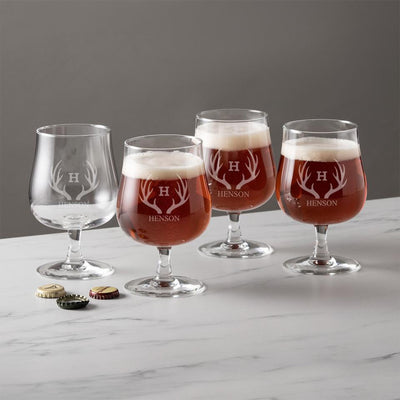 Personalized Stemmed Craft Beer Glasses -  - JDS