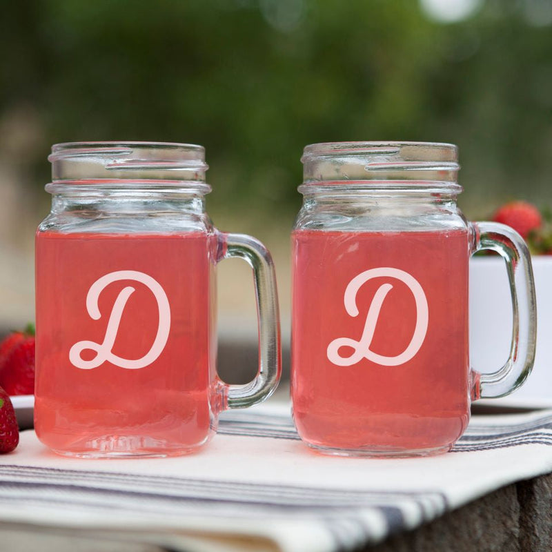 Personalized Mason Jars - Set of 2