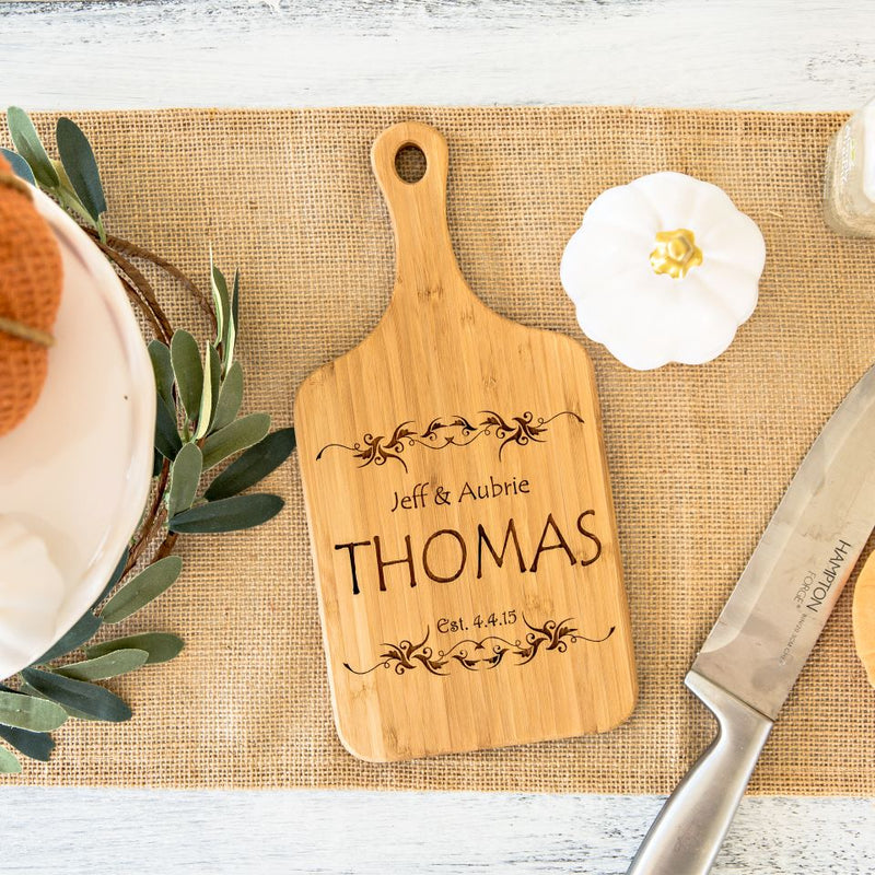 American Pacific Mortgage - Personalized Handled Bamboo Serving Boards